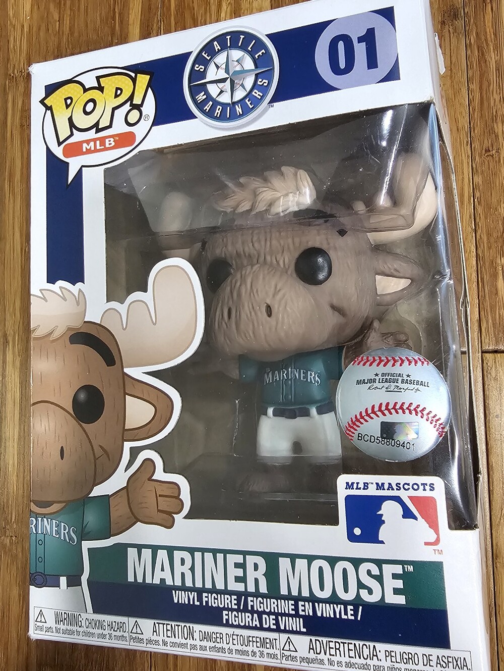 Mariner Moose Seattle Mainers Green Jersey Mascot - MLB Baseball Funko POP! #01